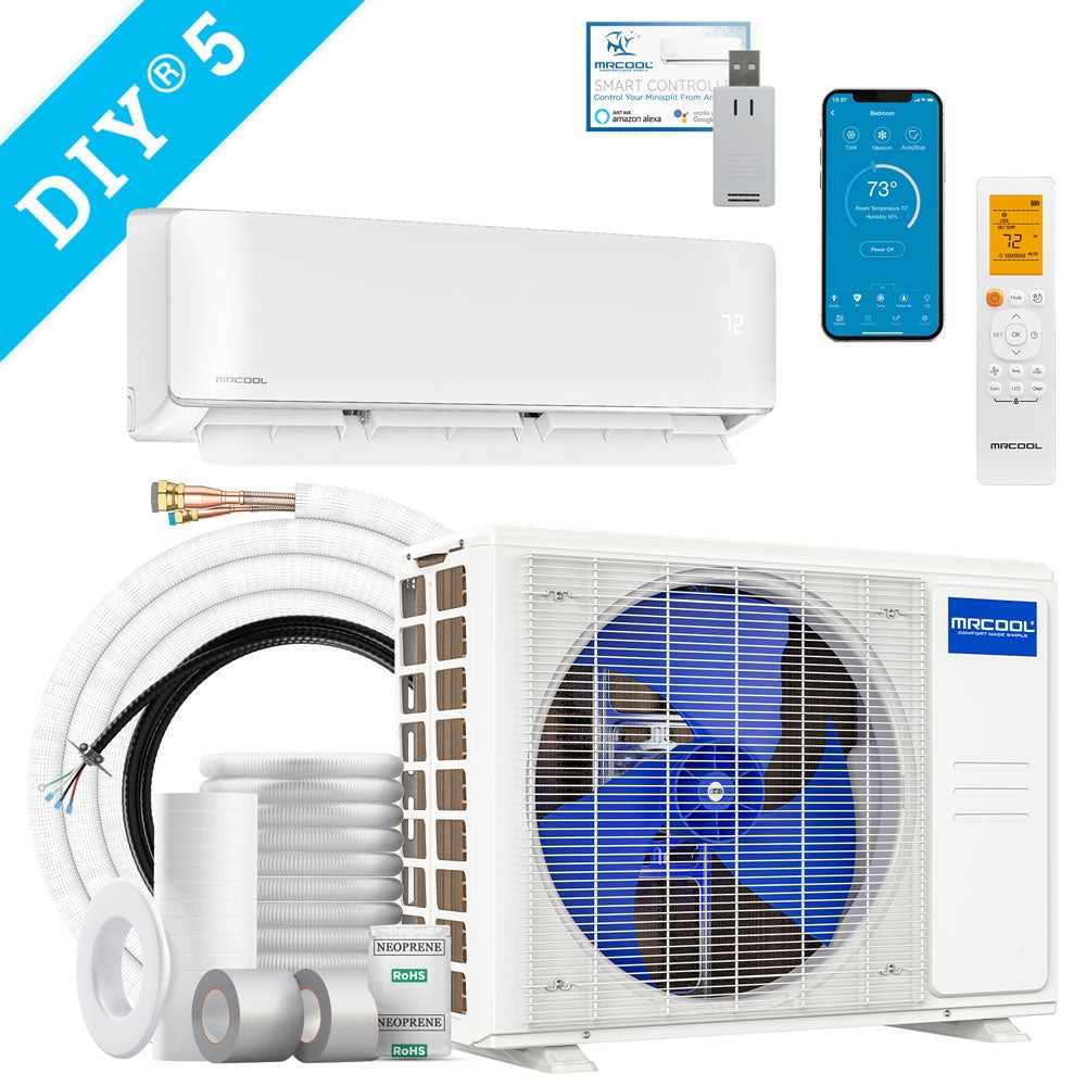 9k BTU MrCool DIY Ductless Heat Pump – 5th Gen, 25ft