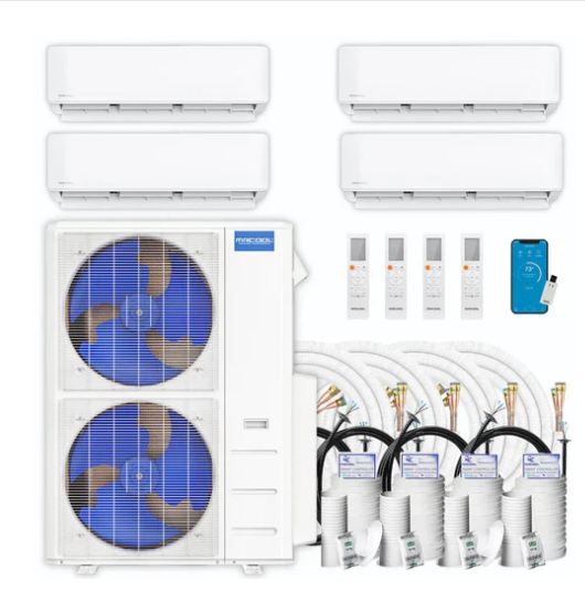 MRCOOL DIY 5th Gen 48,000 BTU Four-Zone Mini Split System with Wall-Mounted Air Handlers (6K + 6K + 12K + 18K)