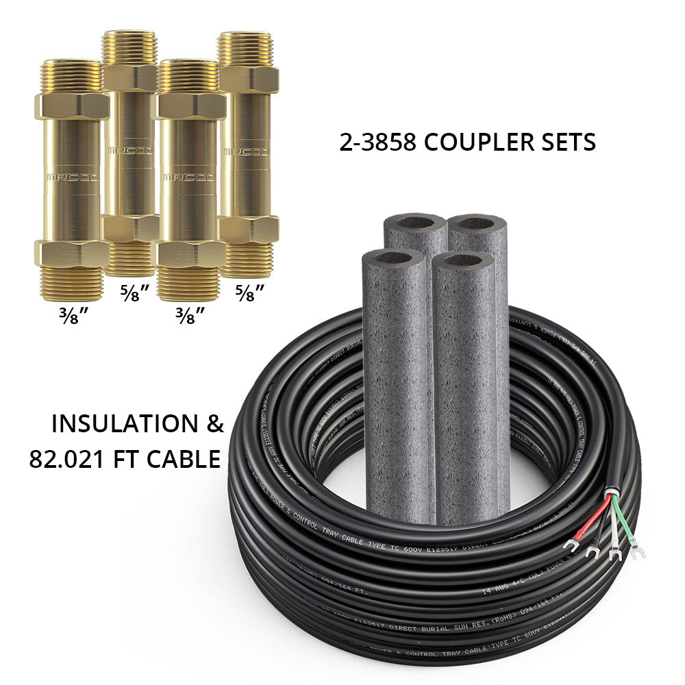DIYCOUPLER-38 + DIYCOUPLER-58 (Two Sets) w/ 75 ft of Communication Wire